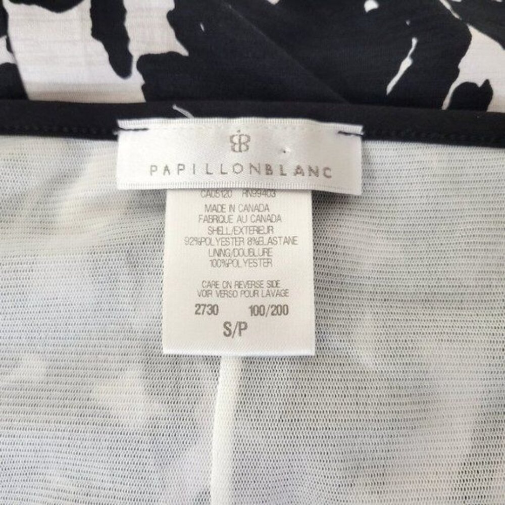 Papillion Blanc Black and White Floral Mini Dress - Picture 2 of 6